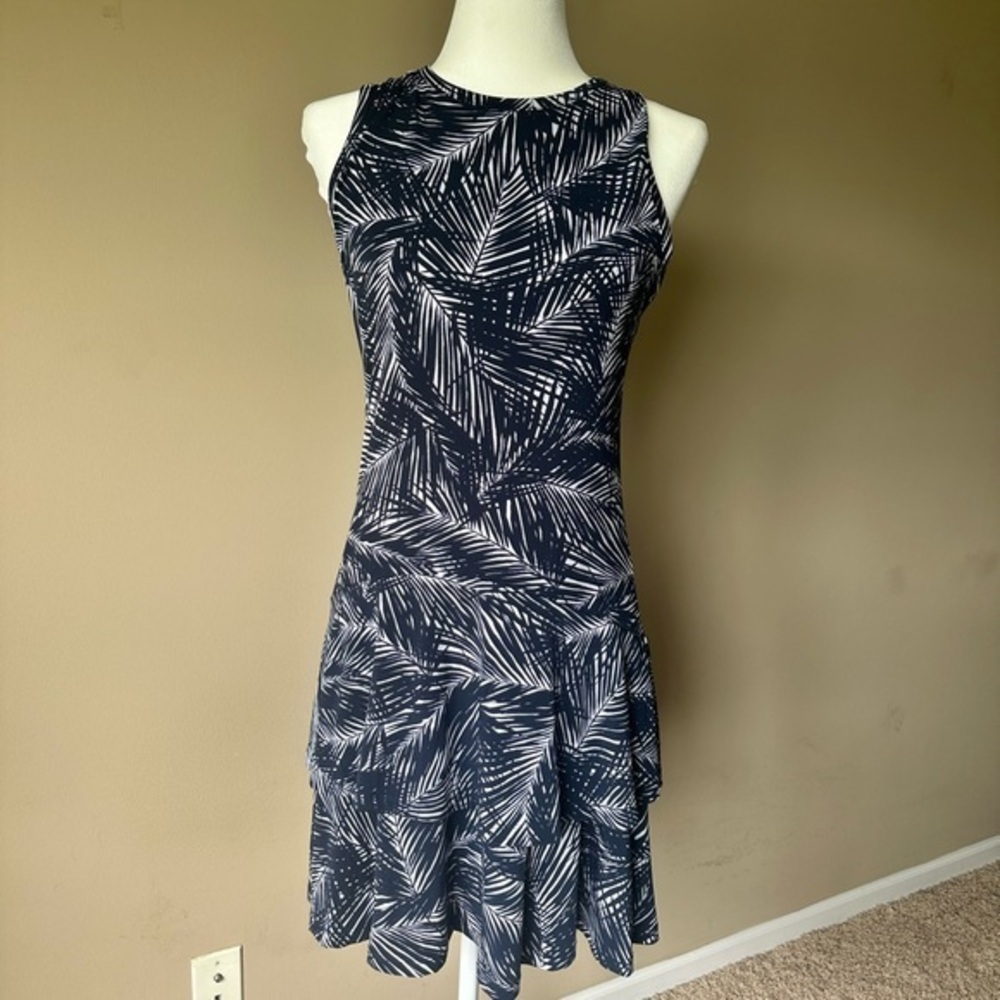 Michael Kors Navy Blue Palm Dress